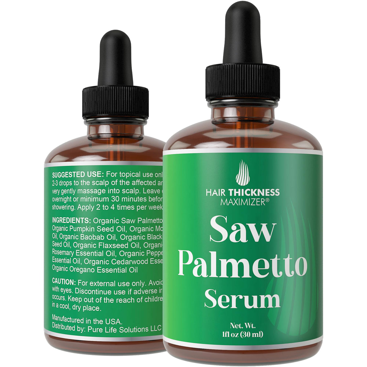 Hair Thickness Maximizer front bottle showing label and clean design for confidence