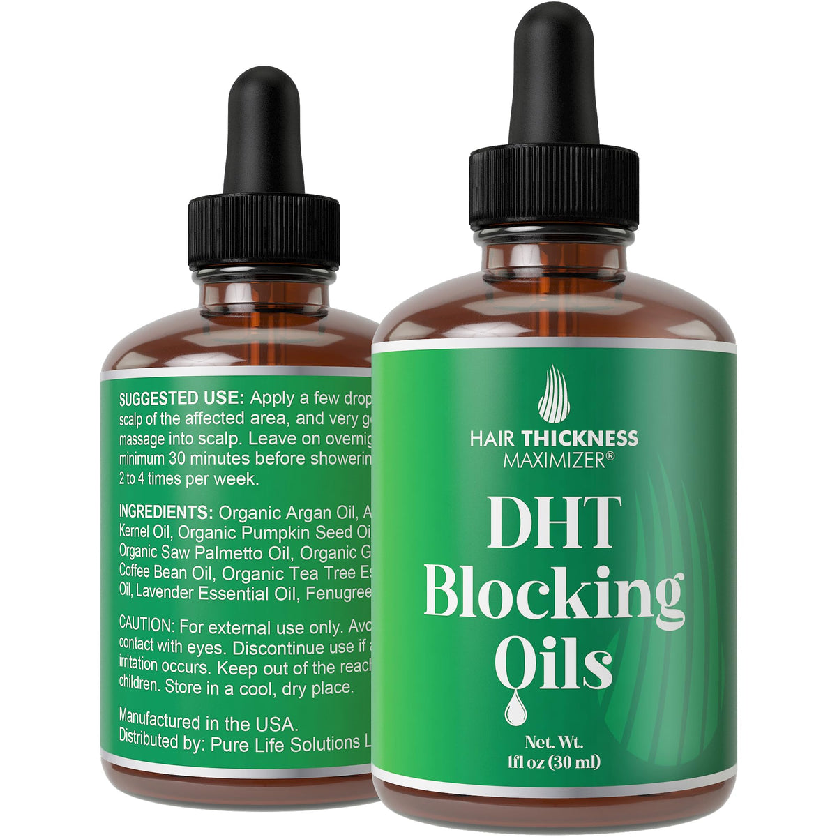 Hair Thickness Maximizer front packaging showing bottle and label benefits