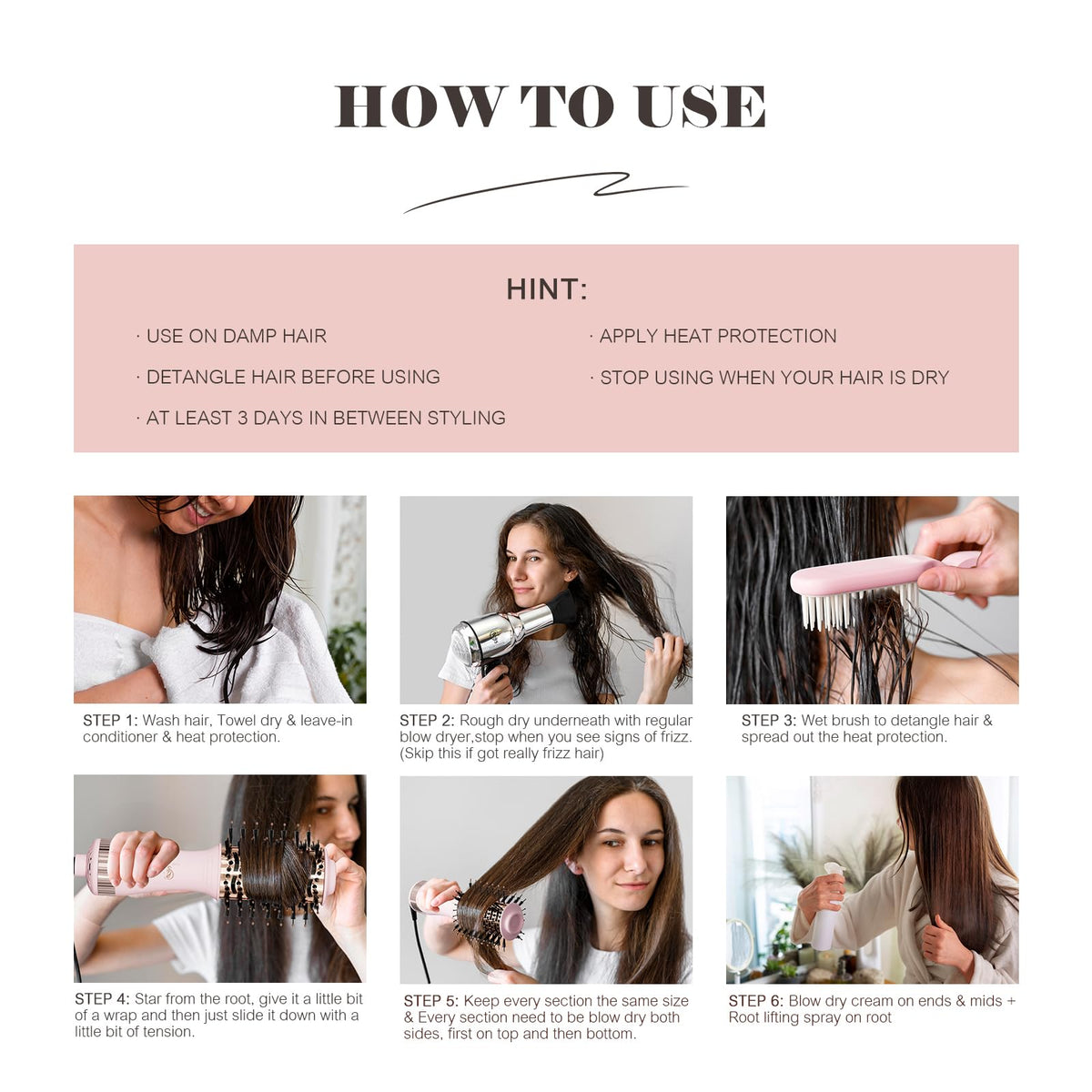 Hair Trends ALCI plug and 360° swivel cord showing safety and ease of use
