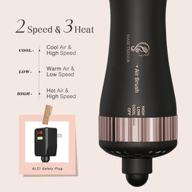 Hair trends detail of tangle-free combination bristles providing smooth detangling and root lift