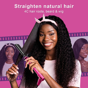 Hair Trends hot comb temperature dial detail for precise heat control across seven settings