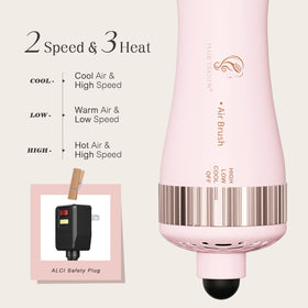 Hair Trends mini brush in hand scale comparison highlights lightweight portability
