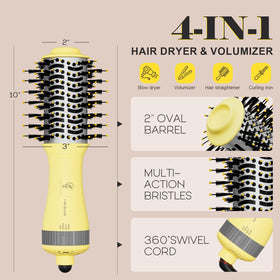 Hair trends held in hand to show travel-size weight and easy packing benefit