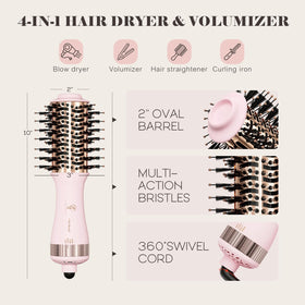 Hair Trends styler in use creating volume at roots in a travel setting