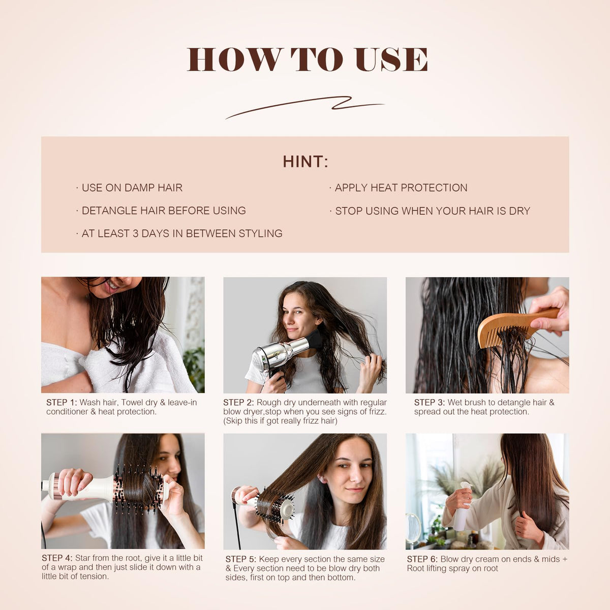 Hair Trends mini brush packed in a suitcase for travel-ready styling on the go