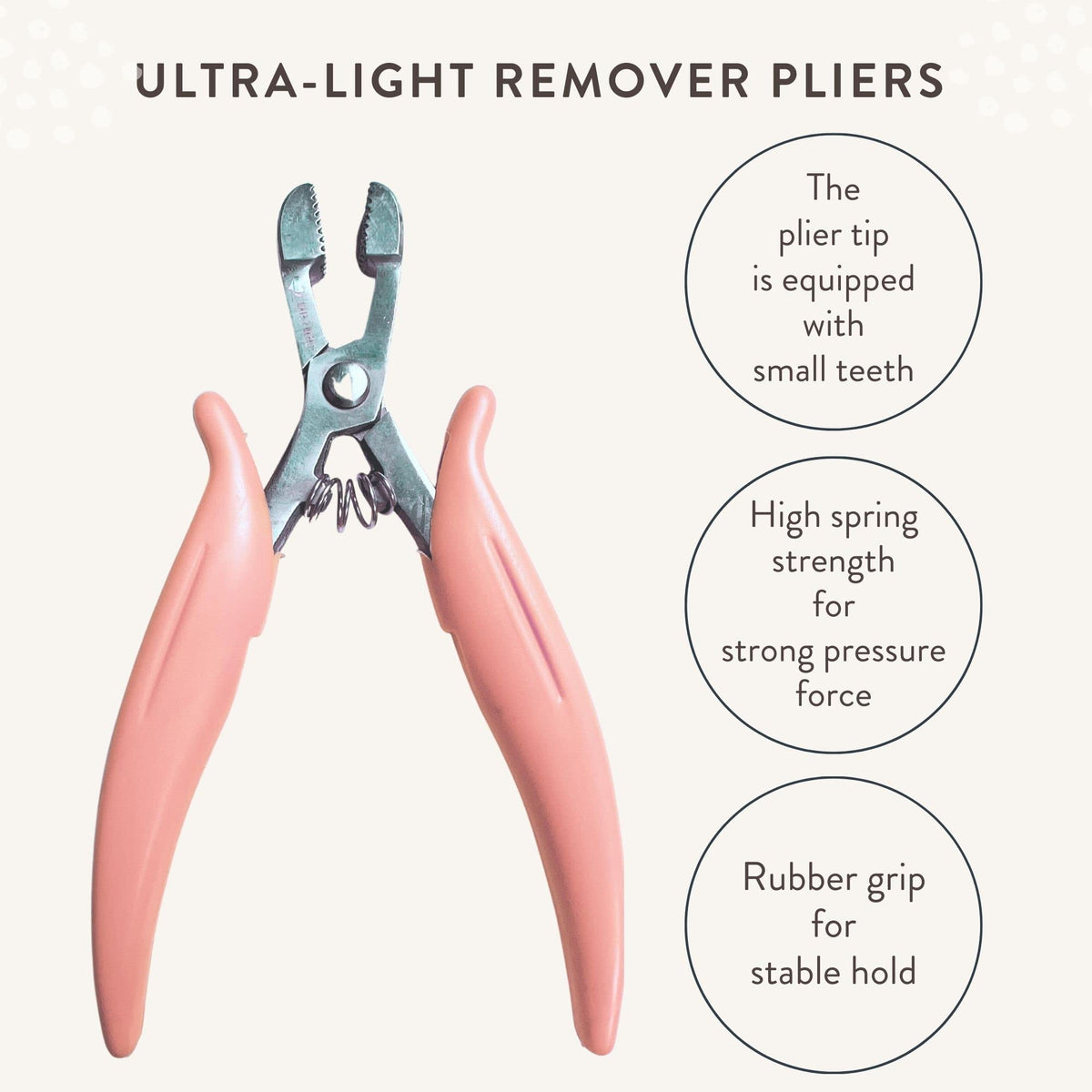 hair2heart pliers in use loosening a keratin bond for gentle detachment
