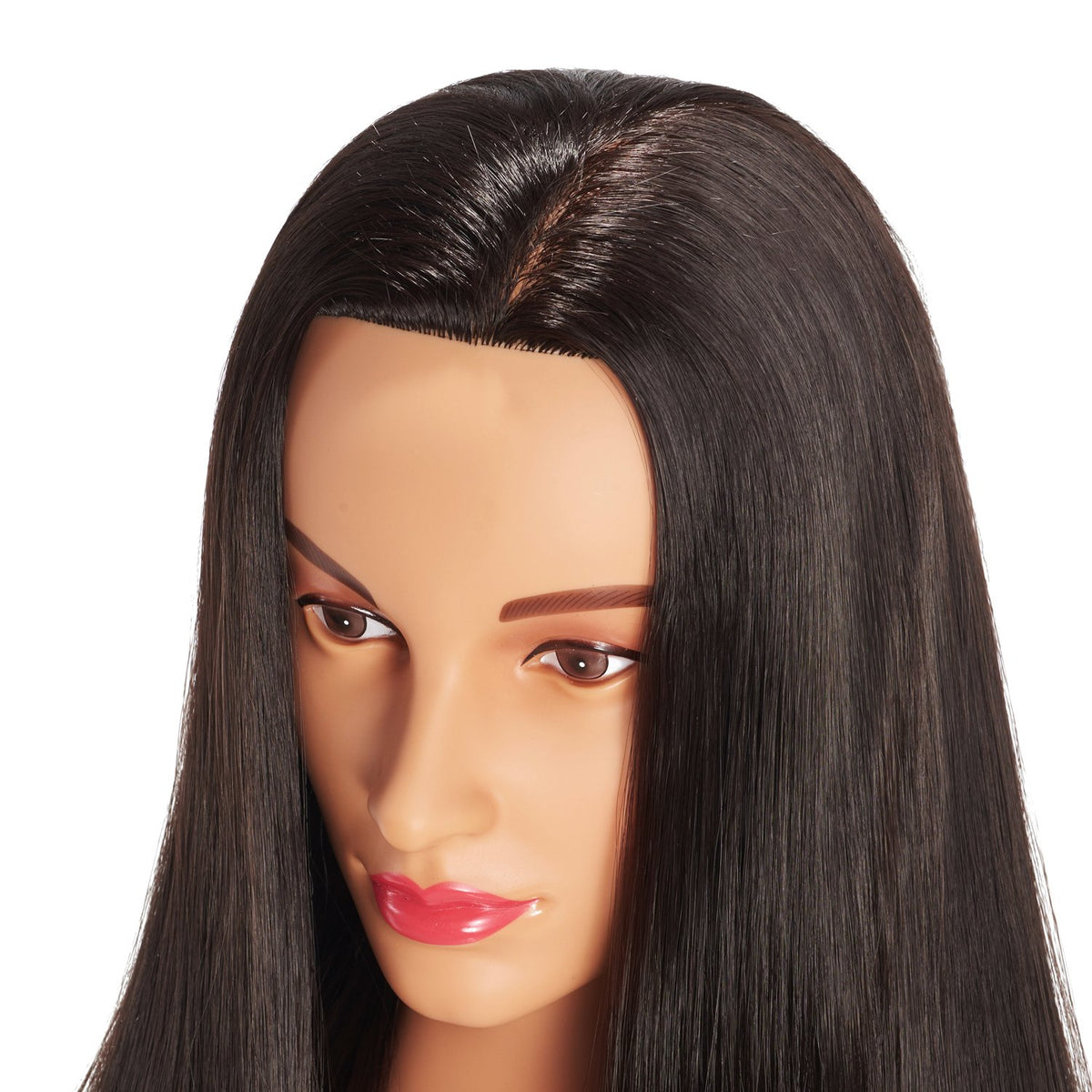 Hairingrid close-up of synthetic fiber texture for heat-resistant styling