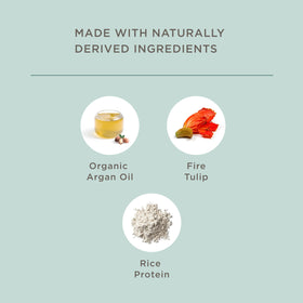 Hairitage argan oil ingredient bottle emphasizing moisturizing benefit