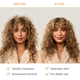 Hairitage bottle back label highlighting ingredients and safety