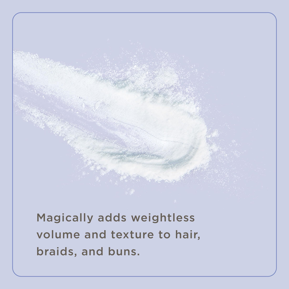 Hairitage close-up of powder texture illustrating lightweight grip