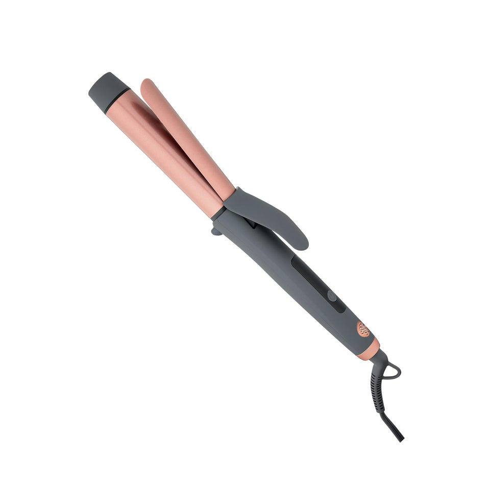 Hairitage Curl Envy front view showing digital display and ergonomic handle for precise control
