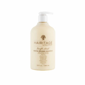 Hairitage front bottle showing label and volume for clear product identification and benefit