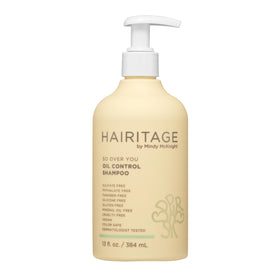 Hairitage front packaging shot showing 13 fl oz bottle and clear branding for easy identification