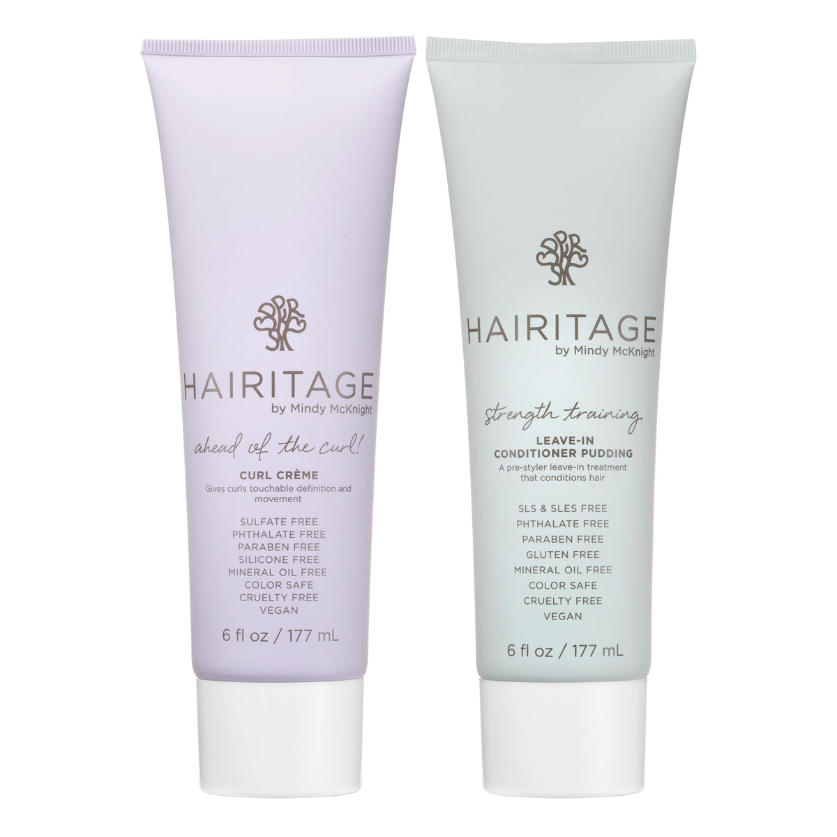 Hairitage front packaging bundle showing both jars for clear product identification and routine convenience