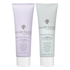 Hairitage front packaging bundle showing both jars for clear product identification and routine convenience