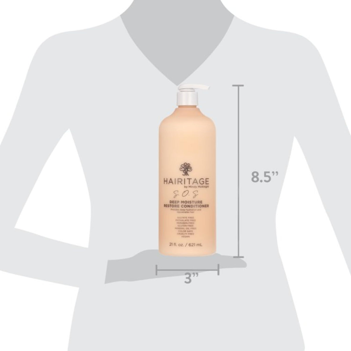 Hairitage applied to wet hair illustrating easy detangling and immediate slip benefits