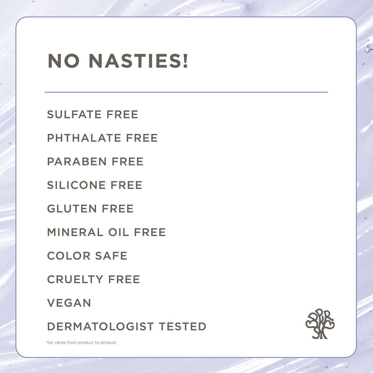 Hairitage label details and ingredient list for clean formulation