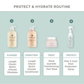 Hairitage label close-up revealing ingredients and usage clarity benefit