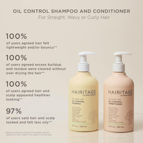 Hairitage shampoo texture on hand highlighting lightweight formula and gentle foaming benefit