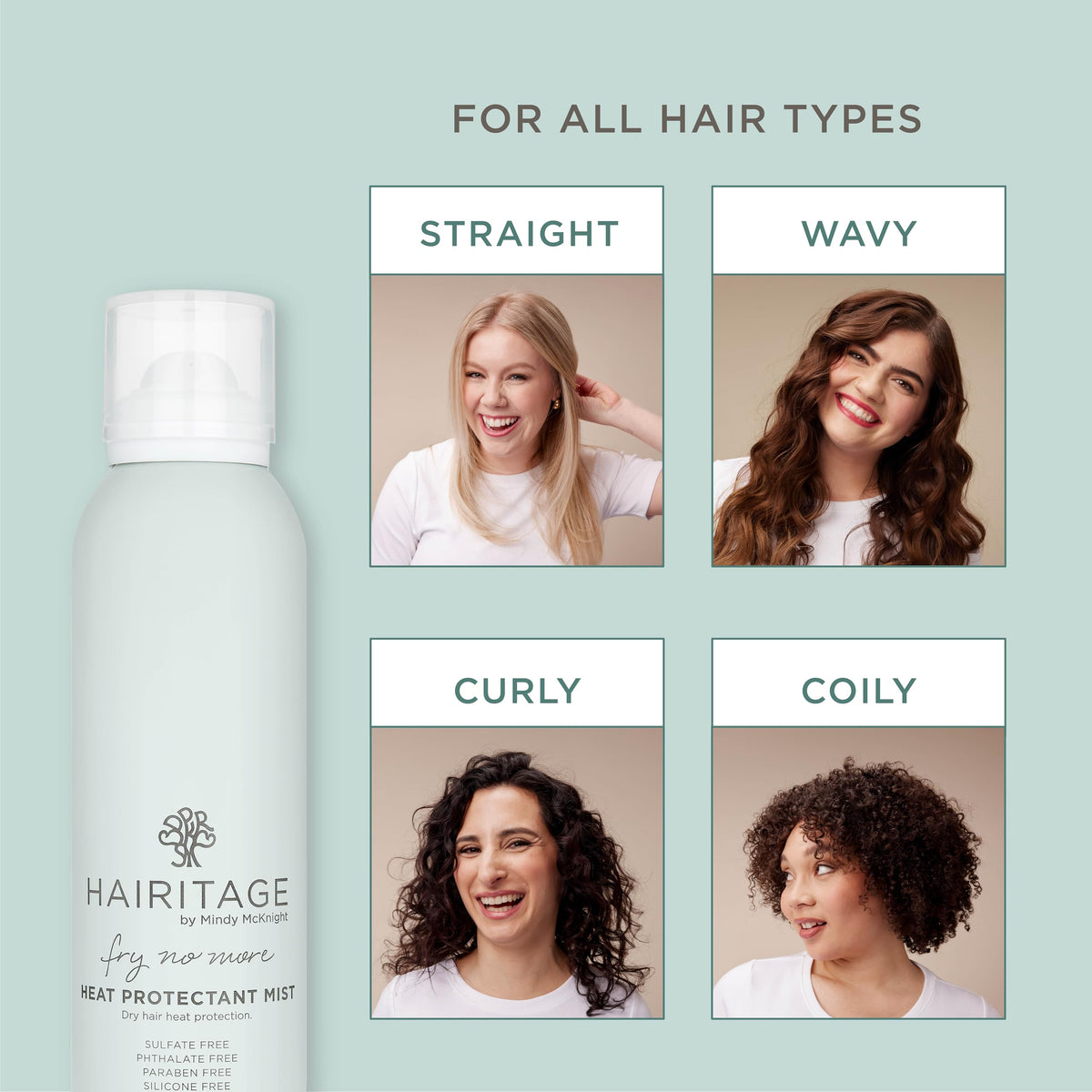 Hairitage bottle held in hand to show 5 oz travel-friendly size