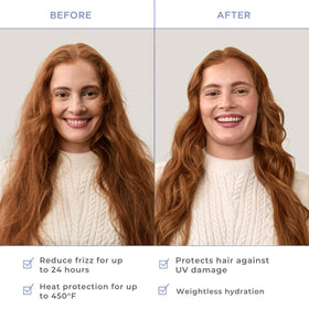 Hairitage spray mist closeup demonstrating fine even application and coverage