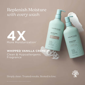 Hairitage back label with ingredients list for transparency benefit