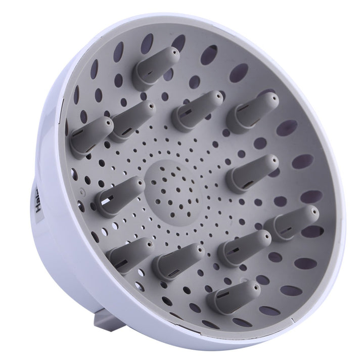 Hairizone diffuser front view showing wide airflow face and gentle drying benefit