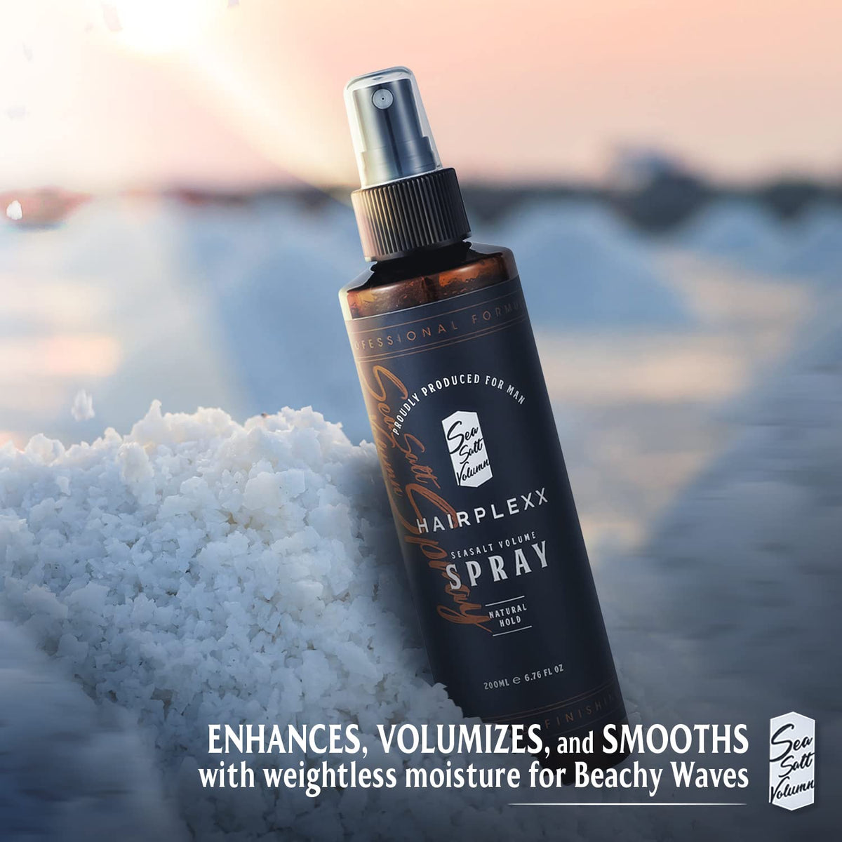 Hairplexx applied at roots on male model for visible lift and natural volume