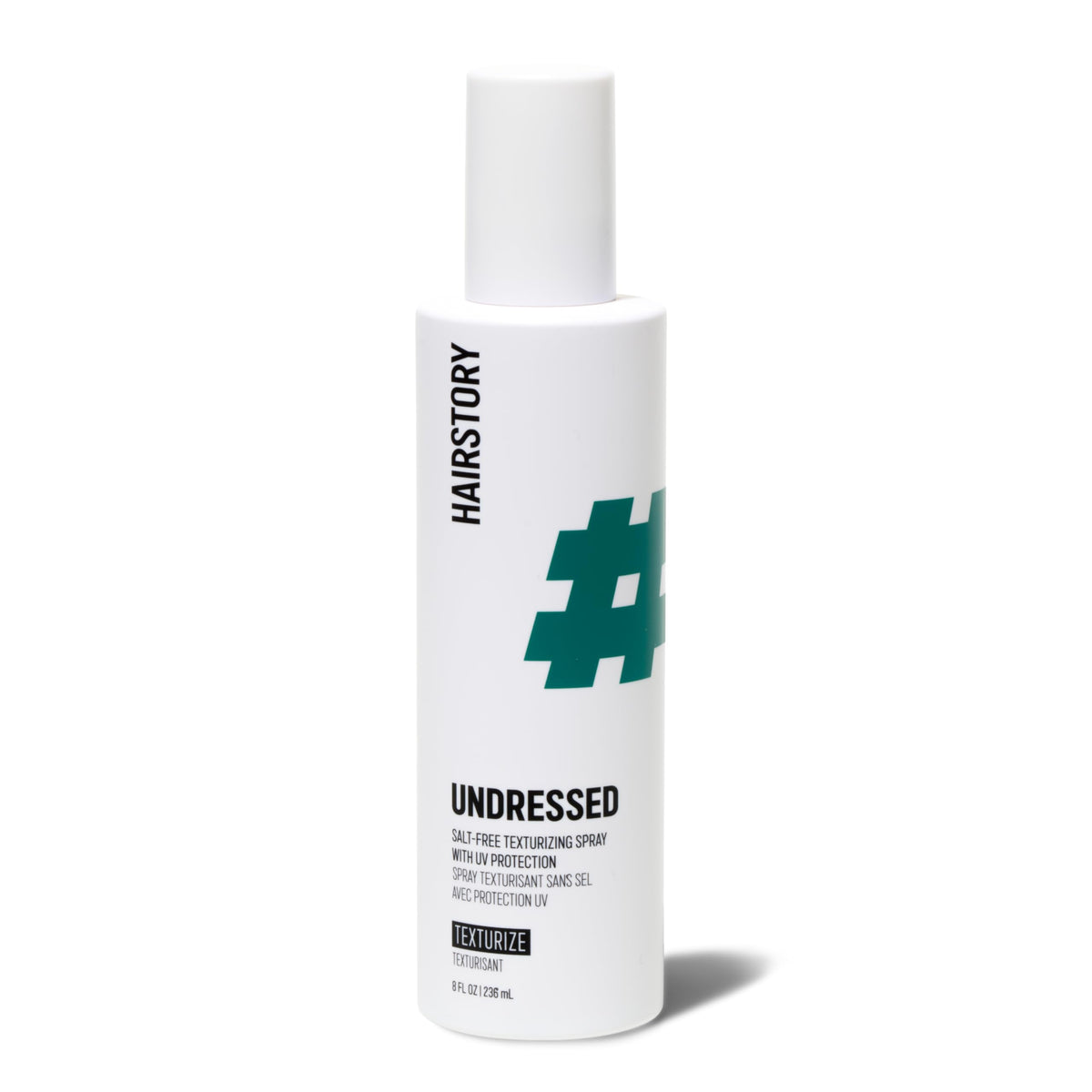 Hairstory Undressed front bottle shot showing packaging and benefit hold