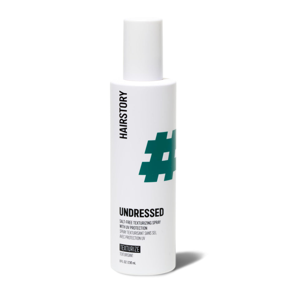 Hairstory Undressed front bottle shot showing packaging and benefit hold