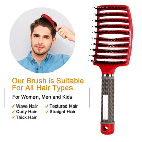 Hairstreaq brush staged with hairdryer to show faster styling and drying benefit