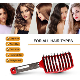 Hairstreaq top view highlighting vented slots to speed blow-drying and improve airflow