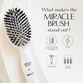 HAIRtamin bristle close-up with microsphere tips for gentle detangling