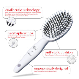 HAIRtamin brush used during blow-dry to reduce frizz and add shine