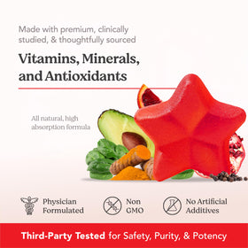 HAIRtamin gummy next to hand for size comparison demonstrating portable servings