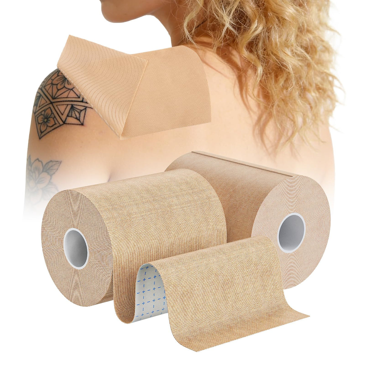HAIRUNFU two-roll pack front view showing product and size benefits