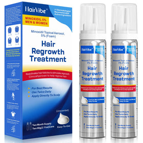 HairVibe front packaging showing two cans and clear product identity for easy selection