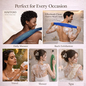 HAITOO lifestyle bath scene illustrating comfortable use and improved skin feel