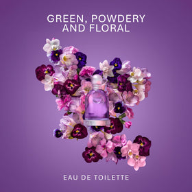 Halloween violet bloom ingredient shot highlighting floral signature