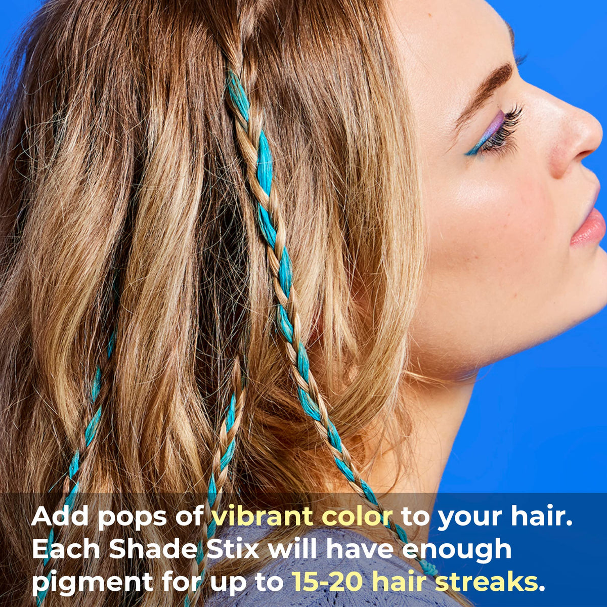 Hally Hair blue built-in comb detail for smooth distribution benefit