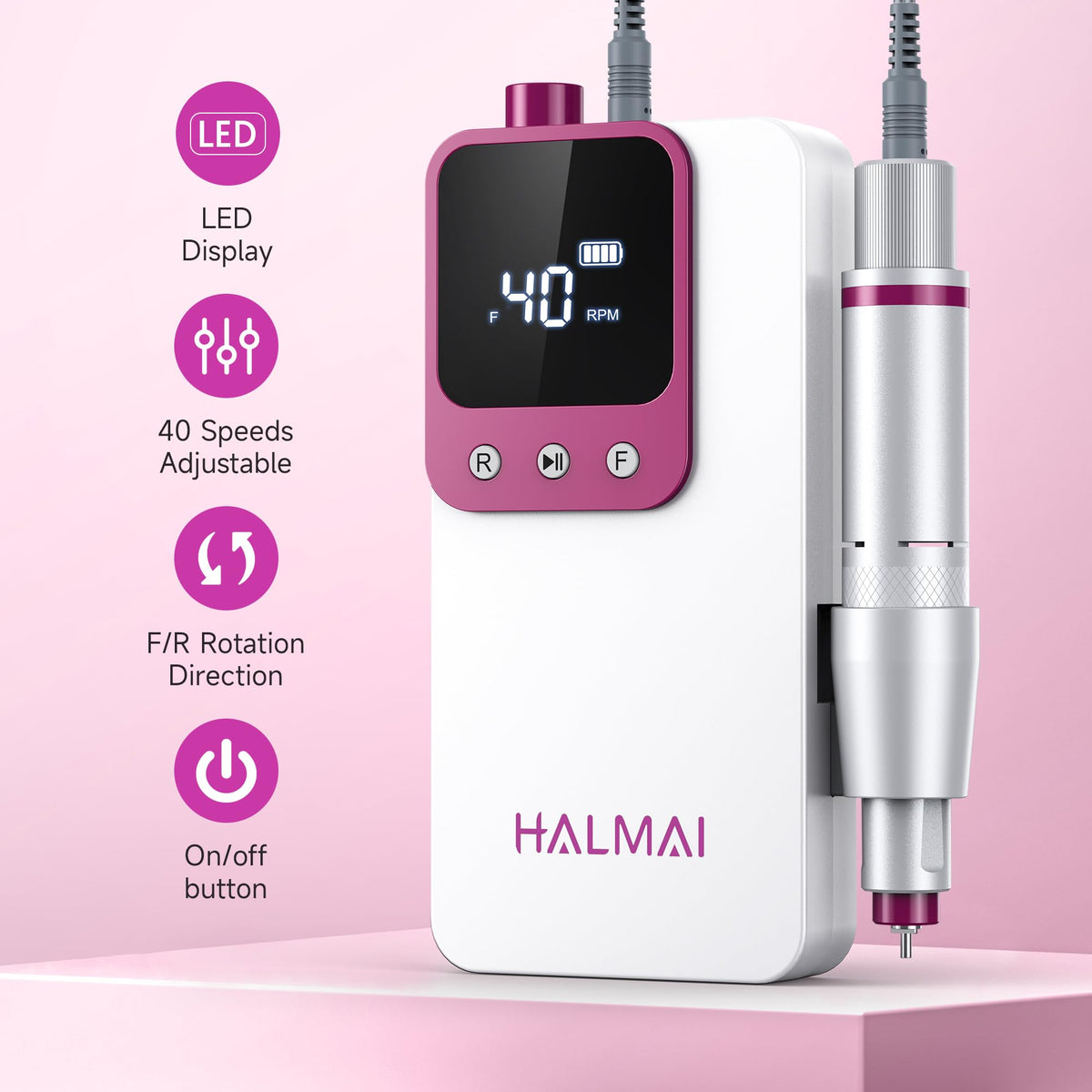Halmai professional bit set arrangement showing six carbide and metal bits for versatility
