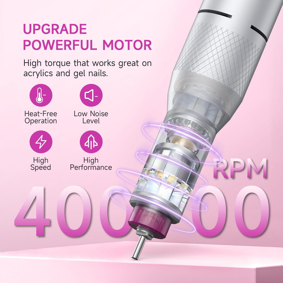 Halmai handpiece close-up highlighting pen-style grip and secure lock for precise control
