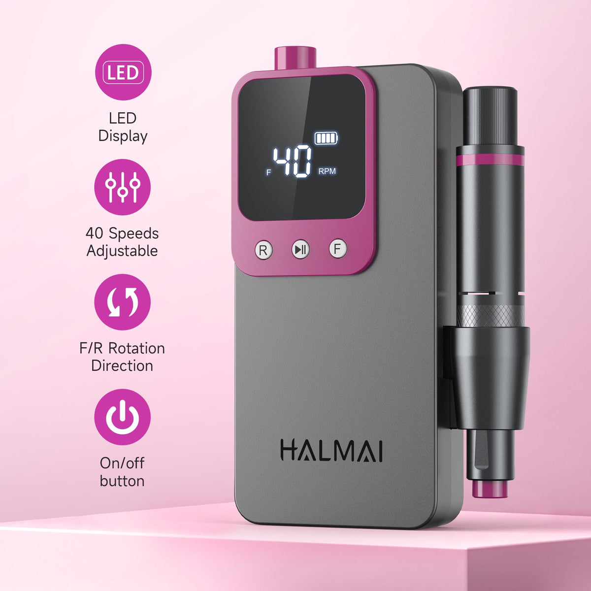 HALMAI six professional metal and carbide drill bits arranged for versatile nail work