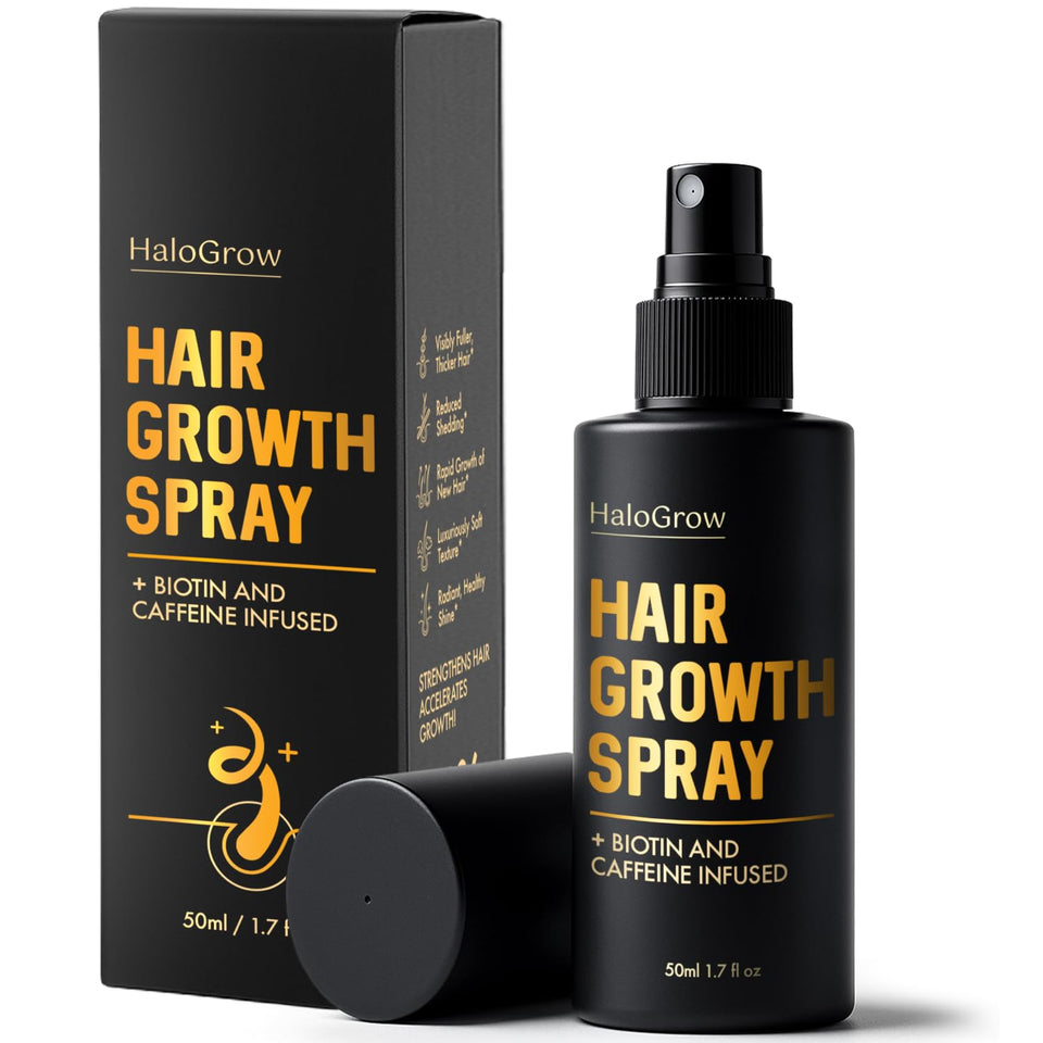 HALOGROW front packaging showing label and bottle, highlights professional formula