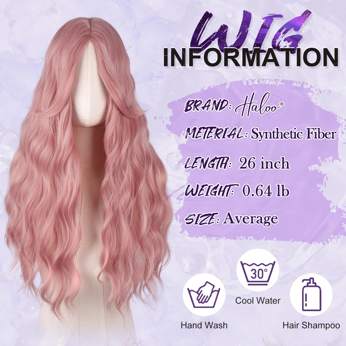 Haloo model wearing pink wig at a party showing vibrant look benefit