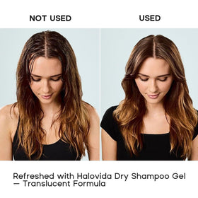 HALOVIDA hands applying gel demonstrating easy rub-in and instant transparency