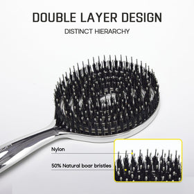 HALOVIDA brush held in hand illustrating size and lightweight handling