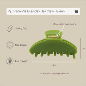 Hana Mia worn creating a neat half-up style, adds polish quickly
