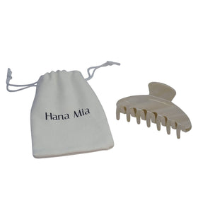 Hana Mia clip holding a polished updo for all-day secure comfort
