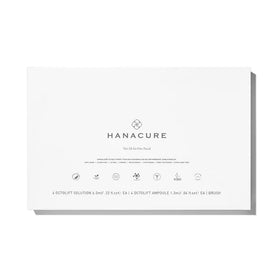 Hanacure application close-up on neck and jawline demonstrating lifting effect